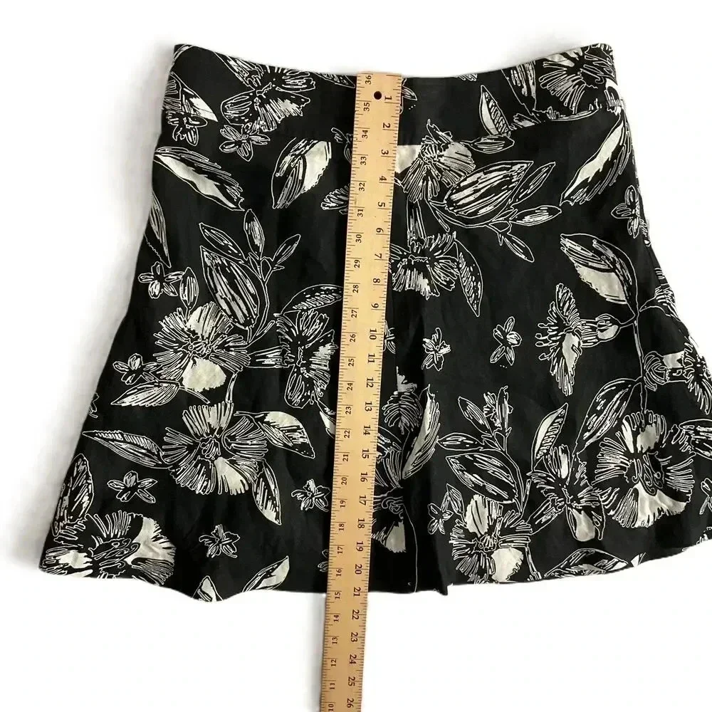 Merona Cream Floral A Line Skirt Size 10‎